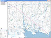 Port Charlotte  Wall Map Basic Style